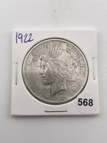 1922 Peace Silver Dollar Coin
