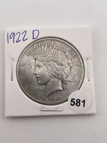 1922 D Peace Silver Dollar Coin