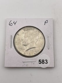 1964 Kennedy Half Dollar Silver Coin
