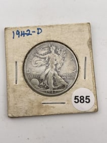 1942 D Walking Liberty Half Dollar Silver Coin