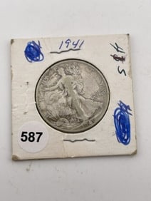 1941 Walking Liberty Half Dollar Silver Coin