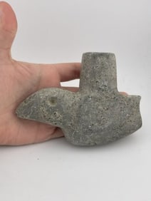 Stone Duck Effigy Pipe Indian Artifact Arrowhead