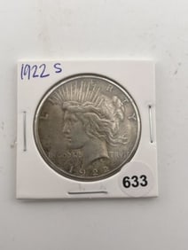 1922 S Peace Silver Dollar Coin