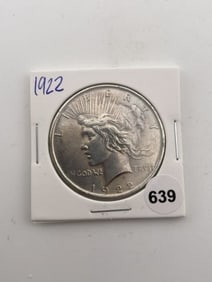 1922 Peace Silver Dollar Coin