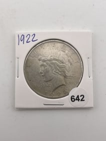 1922 Peace Silver Dollar Coin