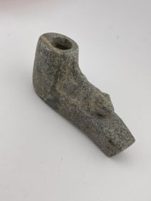 Stone Bear Effigy Pipe Indian Artifact Arrowhead