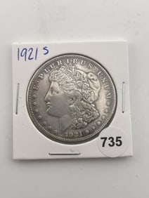 1921 S Morgan Silver Dollar Coin