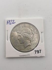 1922 Peace Silver Dollar Coin