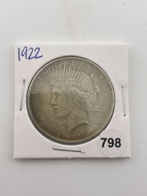 1922 Peace Silver Dollar Coin