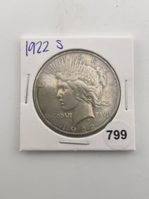 1922 S Peace Silver Dollar Coin