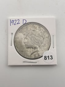 1922 D Peace Silver Dollar Coin