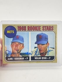 Nolan Ryan Hand Signed Authentic Autograph Jerry Koosman Hand Signed Authentic Autograph