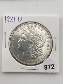 1921 D Morgan Silver Dollar Coin