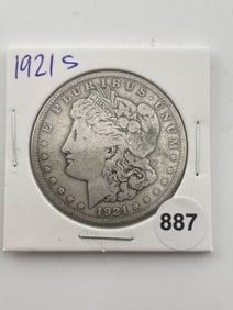 1921 S Morgan Silver Dollar Coin