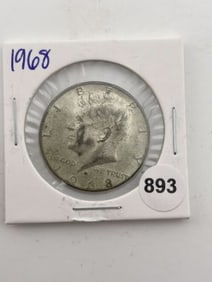 1968 Kennedy Half Dollar Silver Coin