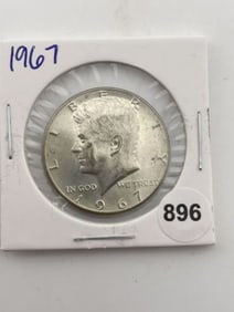 1967 Kennedy Half Dollar Silver Coin