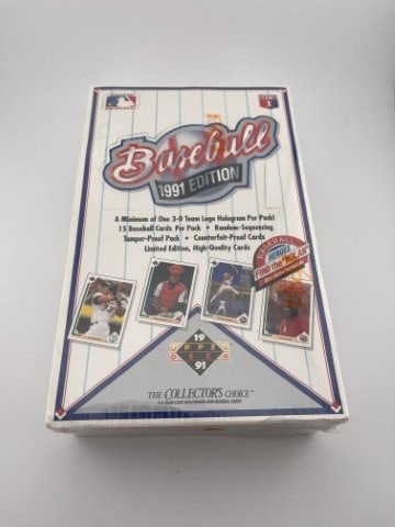 Box of Unopened 1991 Upper Deck Baseball 15 Card Packs (1 of 1)