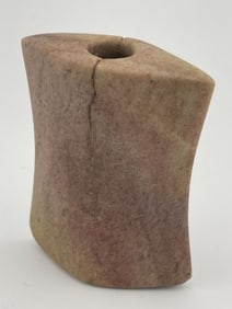 3" Ridged Bannerstone with Tony Putty COA from Ohio ex - Freddy Swack Collection Indian Artifact