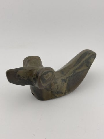 Slate Popeyed Birdstone broken & glued Indian Artifact Arrowhead (1 of 8)