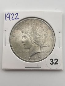 1922 Peace Silver Dollar Coin
