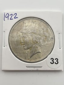 1922 Peace Silver Dollar Coin