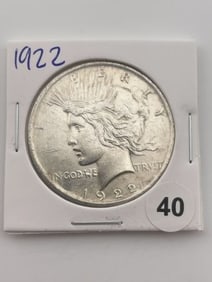1922 Peace Silver Dollar Coin