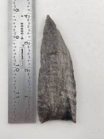 4" Obsidian Clovis Indian Artifact Arrowhead