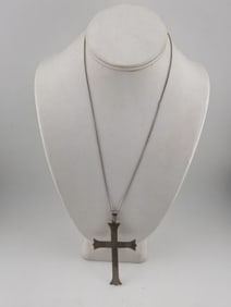 Sterling Pendant on Necklace