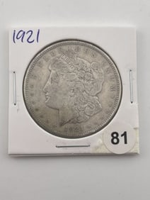 1921 Morgan Silver Dollar Coin