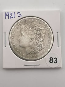 1921 S Morgan Silver Dollar Coin