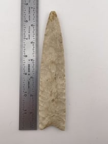 6 & 7/8" Sloan Dalton broken & glued possibly killed Indian Artifact Arrowhead