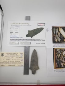 4 & 3/4" Dickson with Tony Putty COA & Museum Card from Arkansas ex - Roy Hathcock Collection Indian