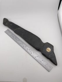 Bird Effigy War Club with Inlayed Eyes Indian Artifact Arrowhead