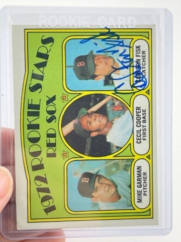 Carlton Fisk Hand Signed Authentic Autograph: KEY WORDS: INDIAN ARTIFACT ARTIFACTS ARROWHEAD ARROWHEADS NATIVE AMERICAN MISSISSIPPIAN QUAPAW CADDO POTTERY COINS MORGAN DOLLAR PEACE DOLLAR SILVER COINS Arkansas. Now taking in consignments for pre-