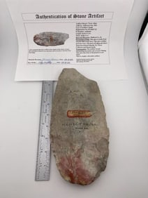 Spade with Roy Motley COA from Madison County, Illinois Indian Artifact Arrowhead