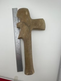 Monolithic Axe broken & glued Indian Artifact Arrowhead