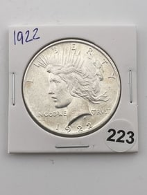 1922 Peace Silver Dollar Coin