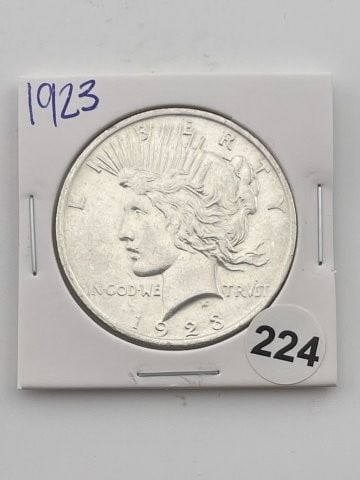 1923 Peace Silver Dollar Coin (1 of 2)