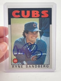 Ryne Sandberg Hand Signed Authentic Autograph