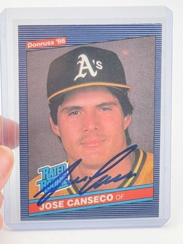 Jose Canseco Hand Signed Authentic Autograph: KEY WORDS: INDIAN ARTIFACT ARTIFACTS ARROWHEAD ARROWHEADS NATIVE AMERICAN MISSISSIPPIAN QUAPAW CADDO POTTERY COINS MORGAN DOLLAR PEACE DOLLAR SILVER COINS Arkansas. Now taking in consignments for pre-
