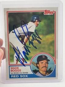 Wade Boggs Hand Signed Authentic Autograph