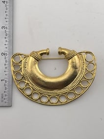 Tumbaga Tairona Gold Figurine UNKNOWN MATERIAL Indian Artifact Arrowhead