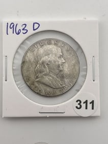 1963 D Franklin Half Dollar Coin