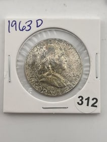 1963 D Franklin Half Dollar Coin