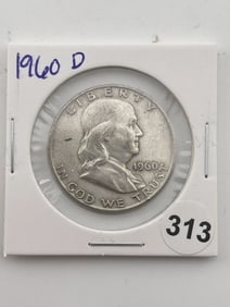 1960 D Franklin Half Dollar Coin