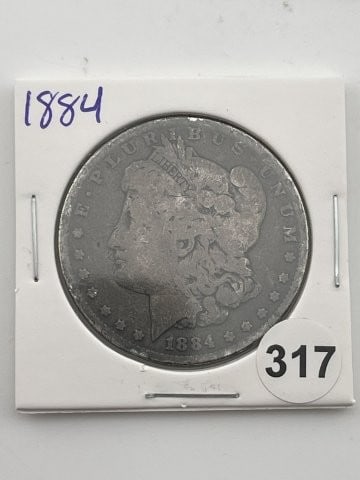 1884 Morgan Silver Dollar Coin (1 of 2)