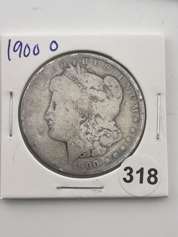 1900 O Morgan Silver Dollar Coin: KEY WORDS: INDIAN ARTIFACT ARTIFACTS ARROWHEAD ARROWHEADS NATIVE AMERICAN MISSISSIPPIAN QUAPAW CADDO POTTERY COINS MORGAN DOLLAR PEACE DOLLAR SILVER COINS Arkansas. Now taking in consignments for pre-