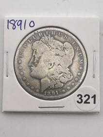 1891 O Morgan Silver Dollar Coin