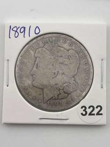 1891 O Morgan Silver Dollar Coin (1 of 2)