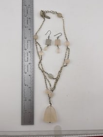 Sterling Necklace with Earrings